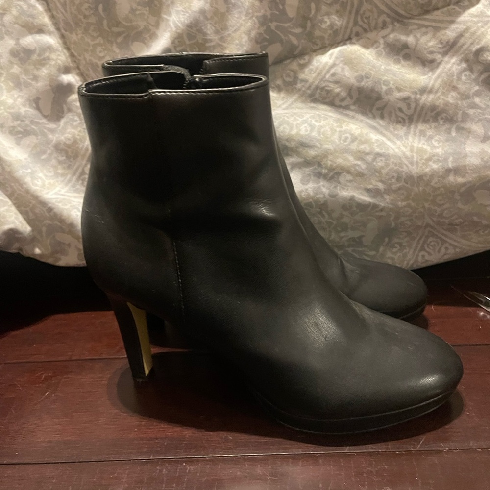 Nine West Black Heeled Boots